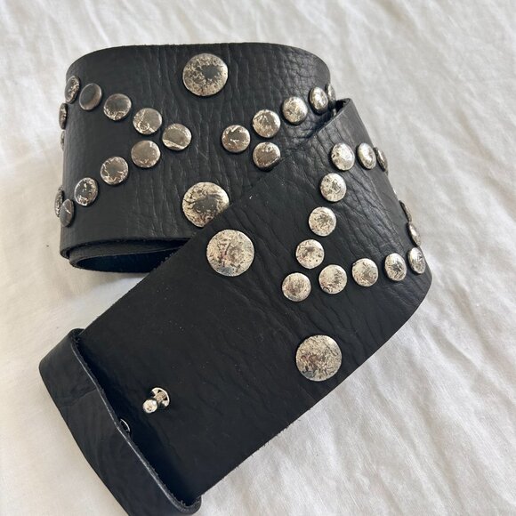 Isabel Marant Wide Leather Waist Belt, Size: XS - Picture 2 of 5